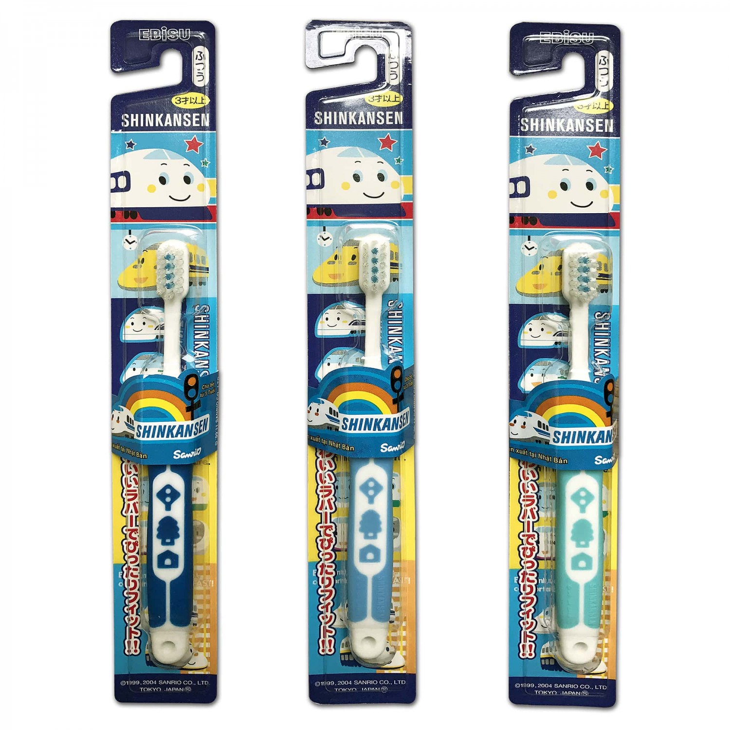 Bàn chải đánh răng Ebisu - Shinkansen Ruber Handle over 3 Age ( B - S742 H)
