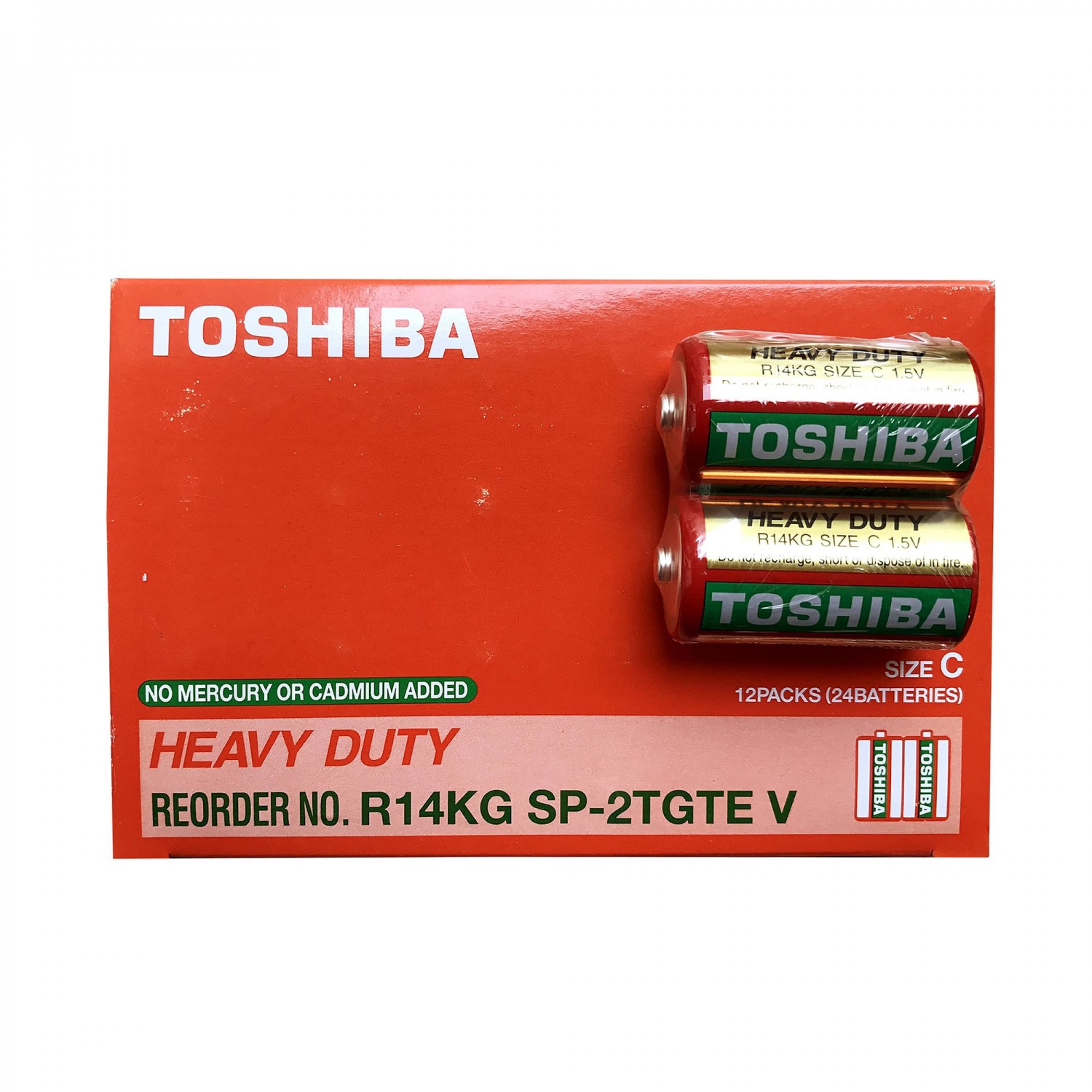 Pin trung cam Toshiba 1,5 v không sạc (R14KG SP-2)